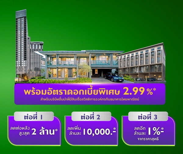 พฤกษา จบทุกความต้องการ รับโบนัส 3 ต่อให้ครบ พฤกษา จบทุกความต้องการ รับโบนัส 3 ต่อให้ครบ