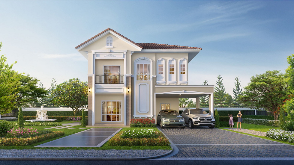 บ้านเดี่ยว MONACO พื้นที่ใช้สอย 156 ตร.ม